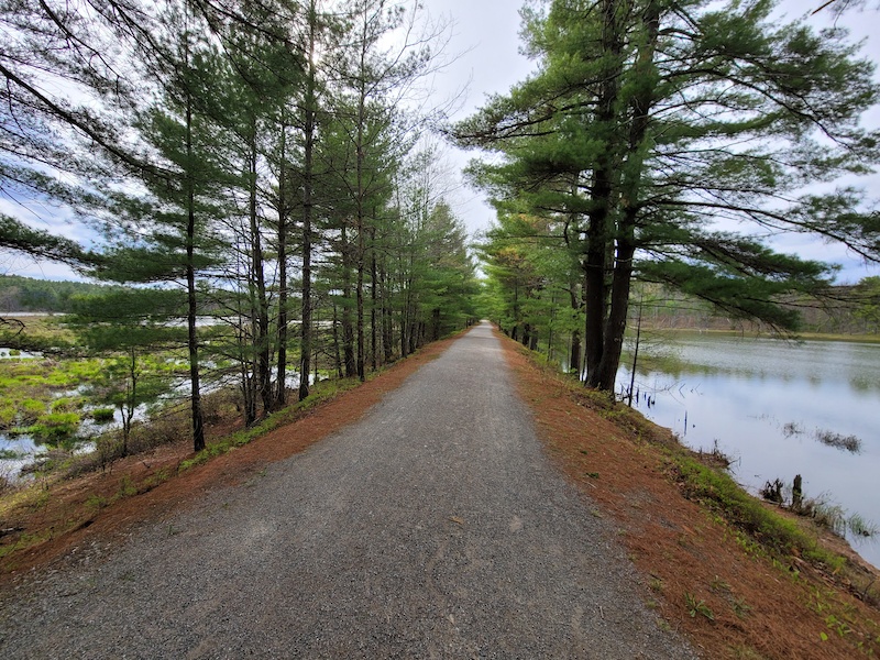 Mass Central Rail Trail Rutland/Oakham Section Eastbound Mountain