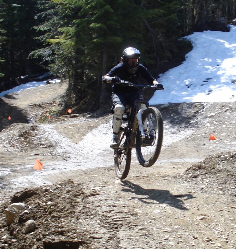 first time riding in Whistler, on the trail "Crank it up"
