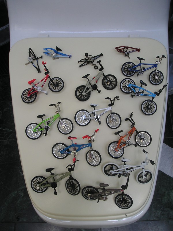 Recently discovered my old FINGERBIKE collection in my basement. HA

assorted bmx's