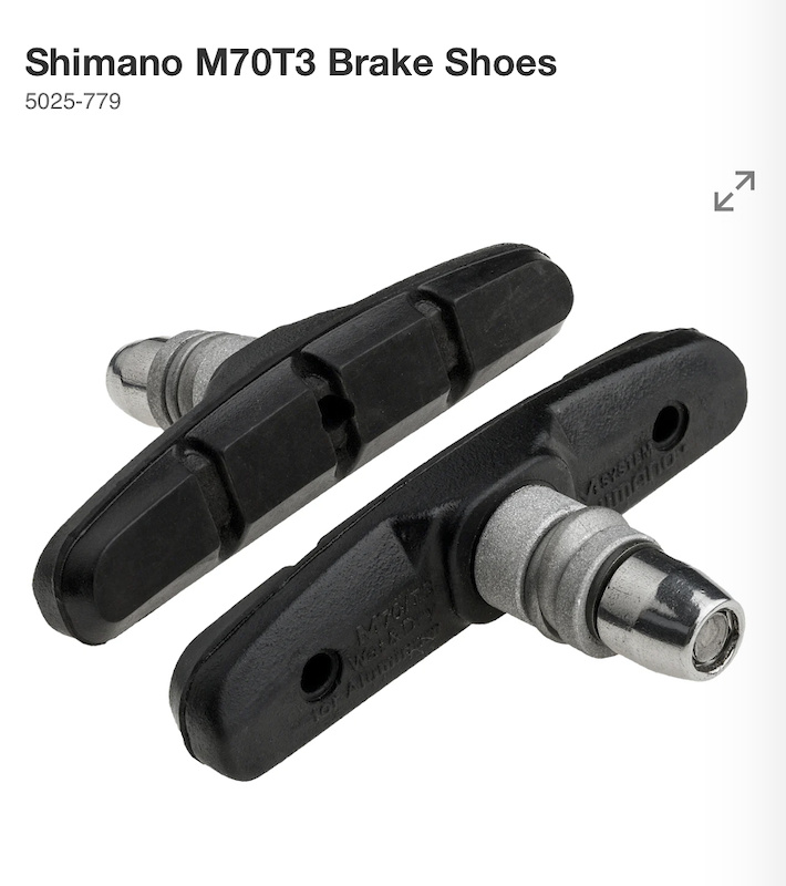 shimano brake shoe set m70t3