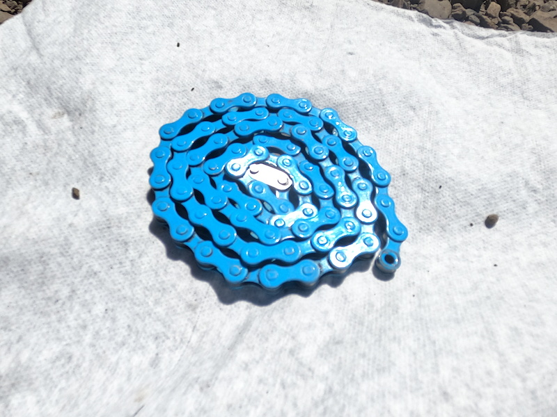 blue bmx chain