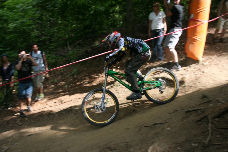 riding fast in the middle section