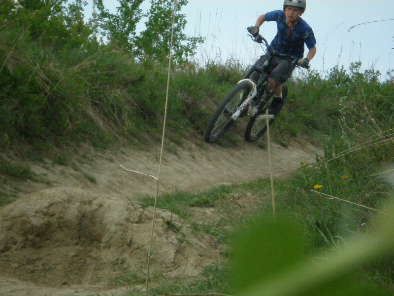 ripping down the trail