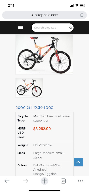 Gt xcr discount 1000 mountain bike