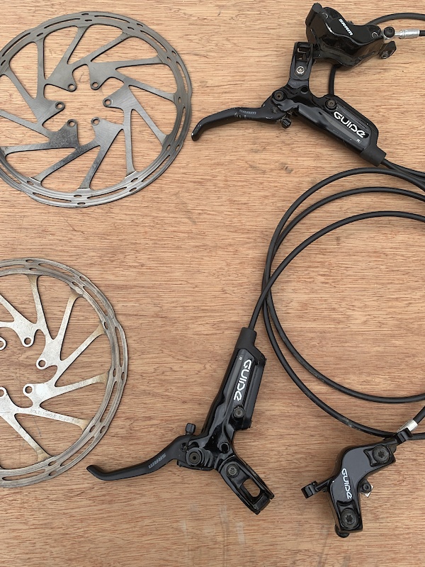 SRAM guide r brakes set with rotors For Sale