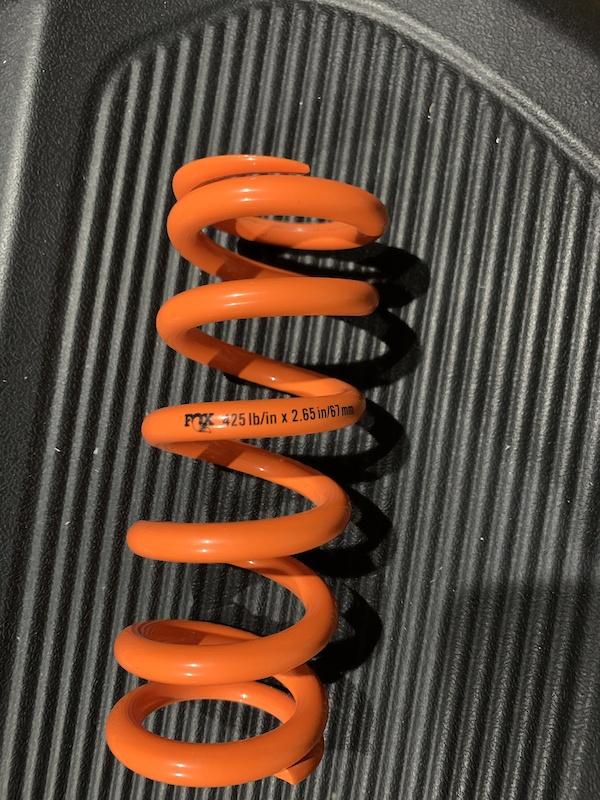 FOX SLS Coil Rear Shock Spring - 425 Lb. X 2.65" / 67mm Stroke Orange