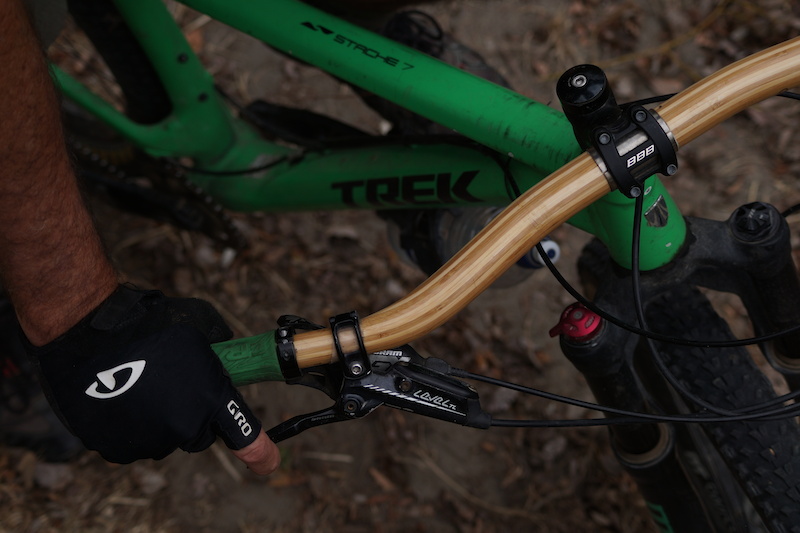 Organic Bikes Natural Bamboo Grips with BLACK caps Stylish grips for commuting 