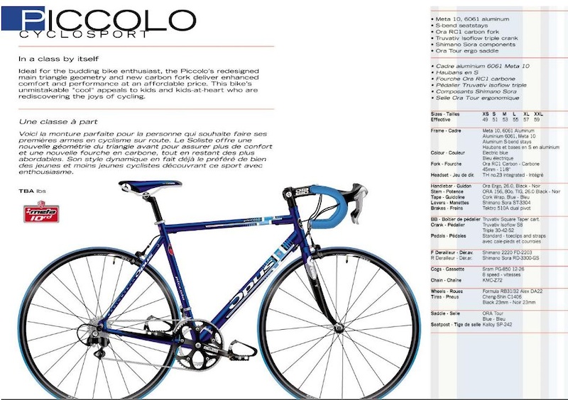 opus piccolo road bike