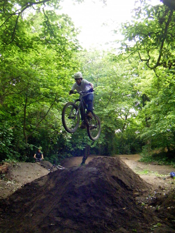 Whip thing on newly built third jump, nice colours.