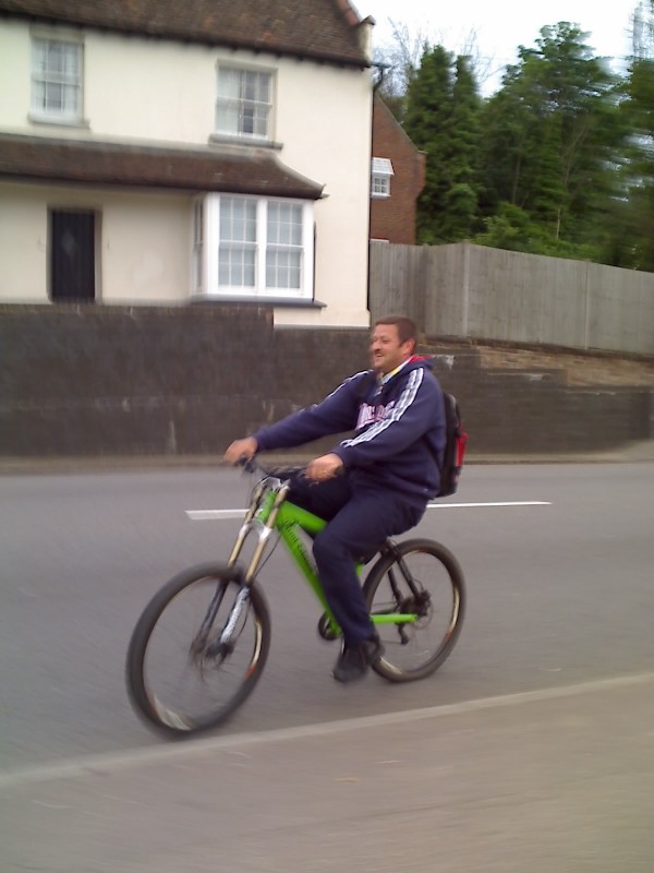 my dad trying out my bike XD

whilst me riding my BMX lol