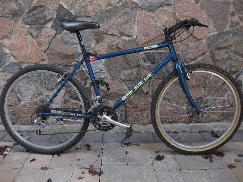 Blue store line bicycle