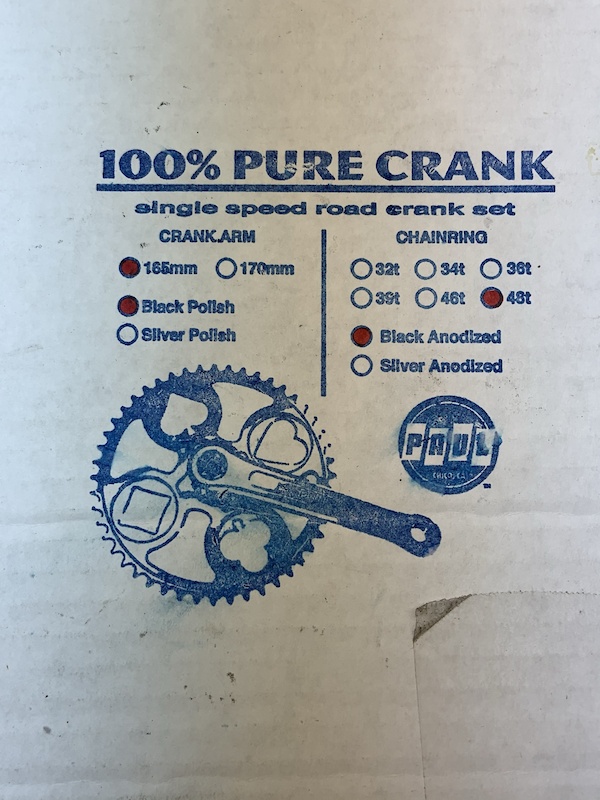 Paul Royal Flush crankset 165 For Sale