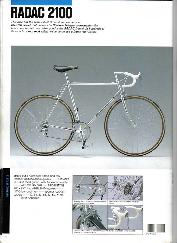 1989 Bridgestone RADAC 2100 57cm - all original For Sale