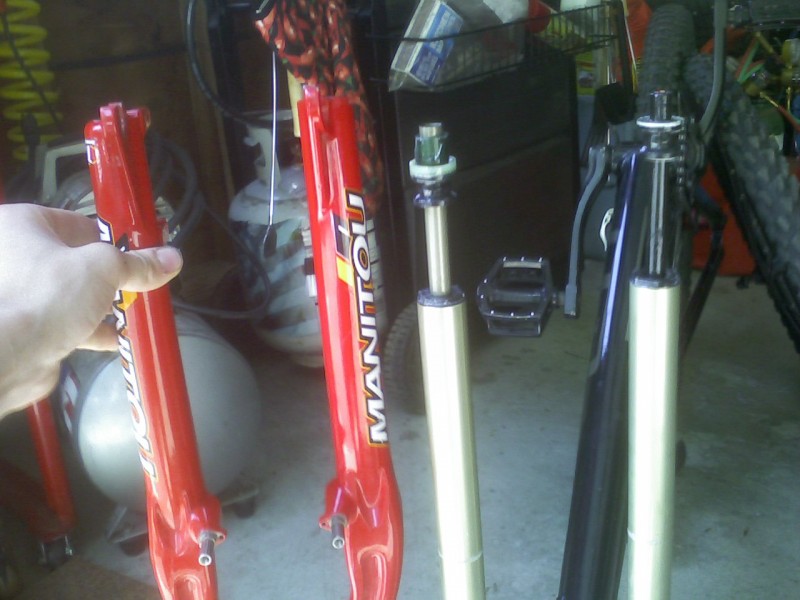 painting mtb forks