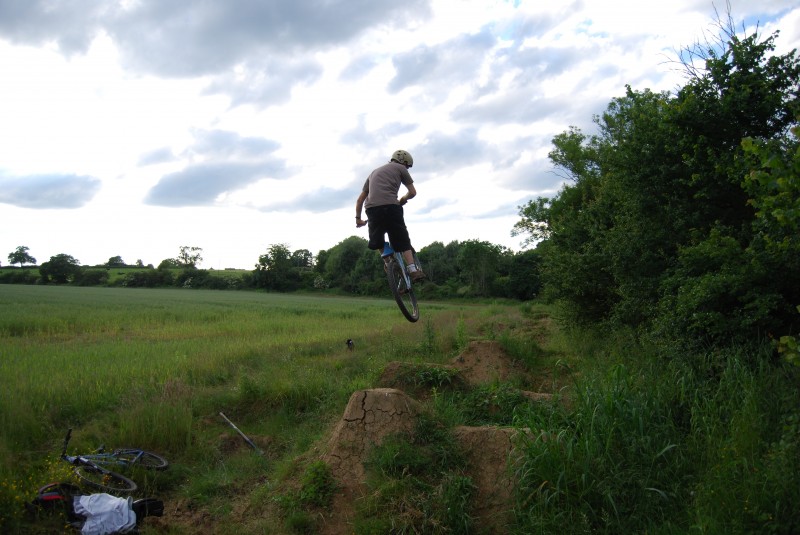 my jumps, boosting pretty high as the jump is about 5 foot