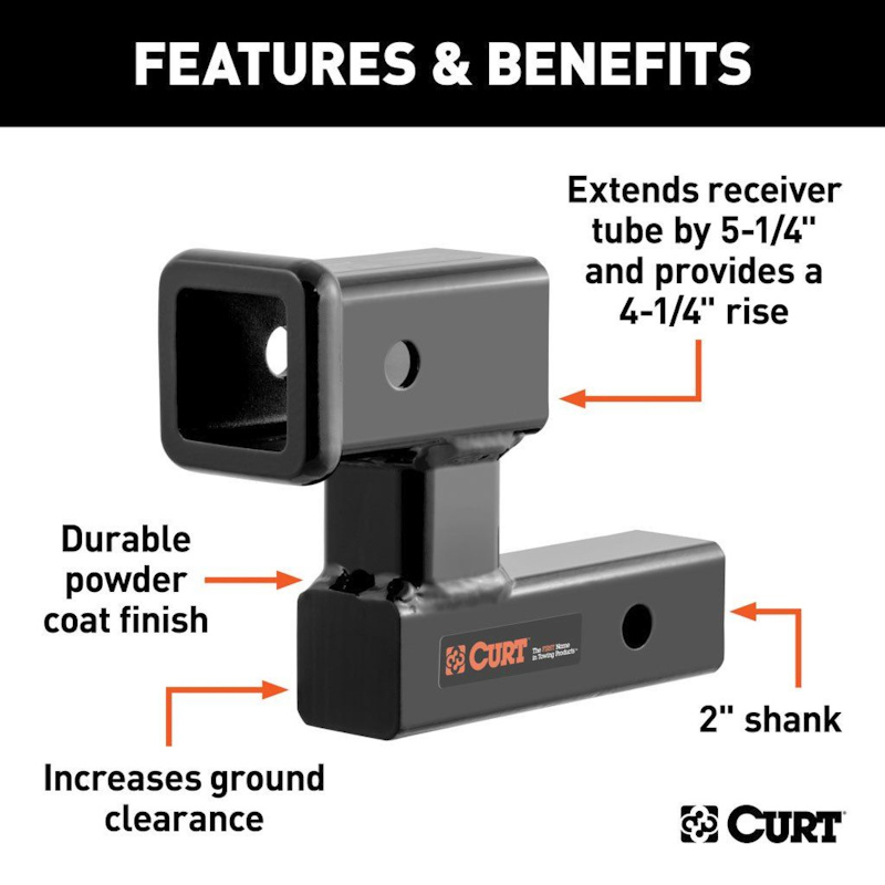 2021 Curt Raised Receiver (2” hitch) 5” lift For Sale