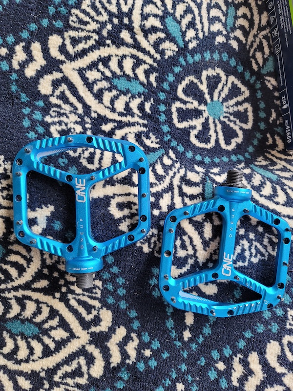turquoise flat pedals