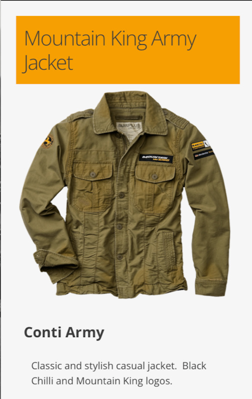 Continental Mountain King jacket For Sale