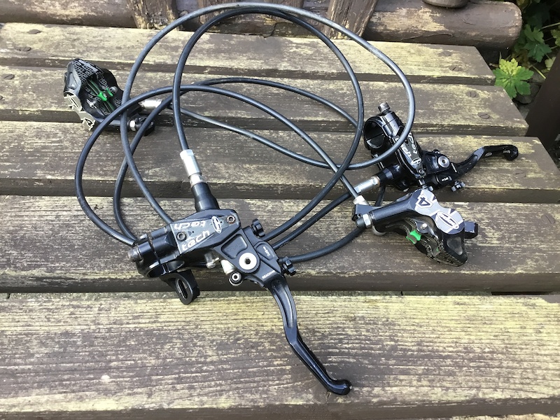 Hope tech M4 brake set with 183 rotors and adapters For Sale