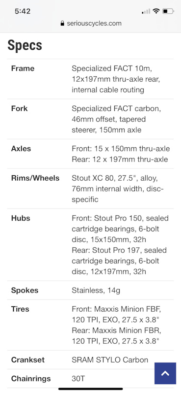 Specialized stout 27.5 Fatbike wheelset For Sale