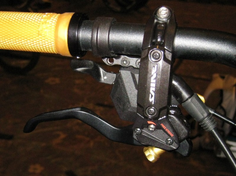Rear SAINT brake lever and shifter.
