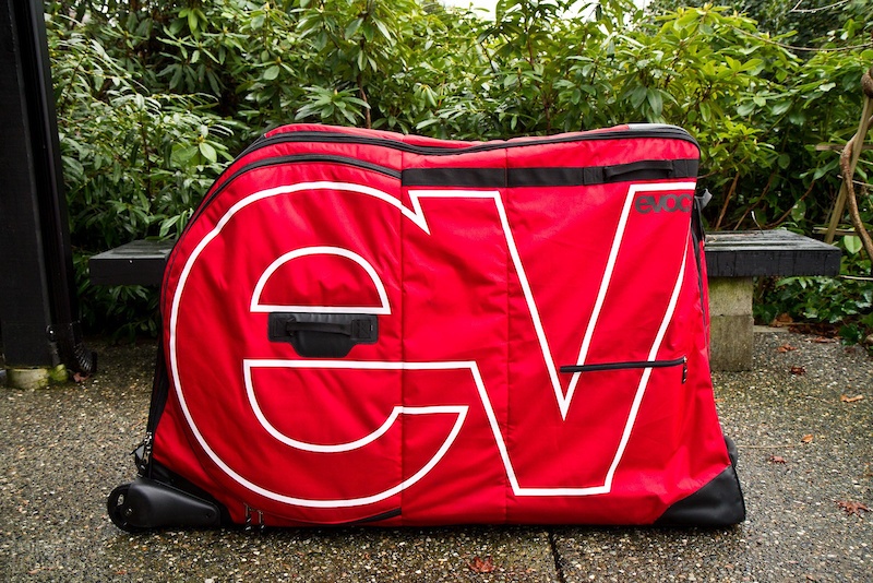 evoc bike travel bag red