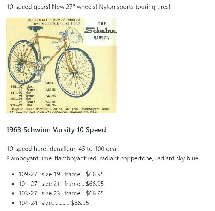 1970 discount schwinn continental