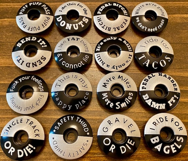 2022 Laser Etched Bicycle Stem Cap Headset Caps 1 1/8” For Sale