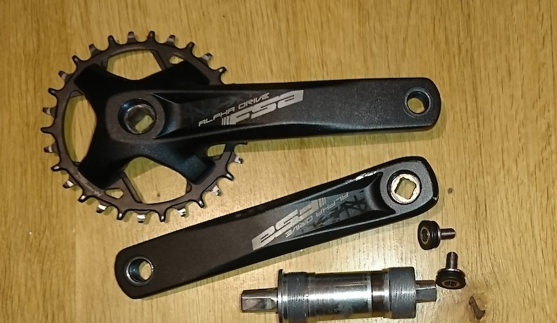 2019 FSA Alpha Drive 1x 30T Crankset 175mm 11 speed For Sale