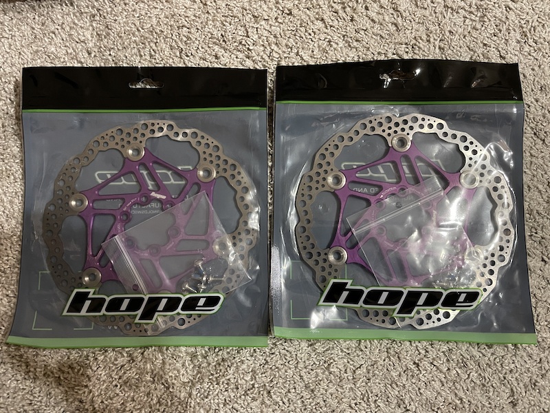 hope 180mm rotor purple