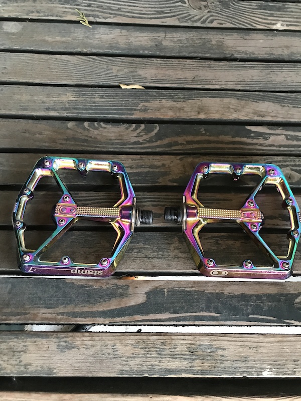 2021 Limited edition neo chrome crank brothers flat pedals For Sale