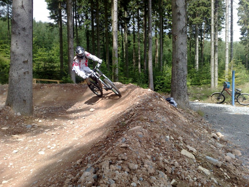 Me about to leave the berm