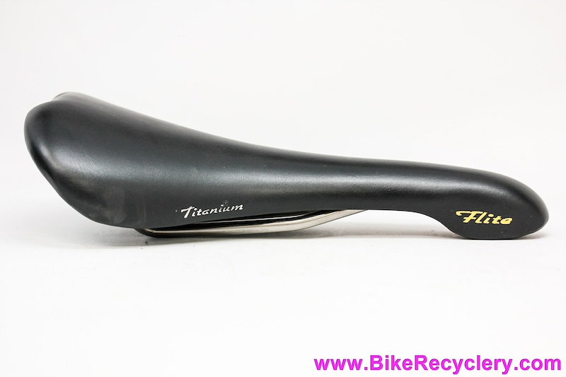 NIB 1991 Selle Italia Flite Ti Saddle: Black-Shop Wear For Sale