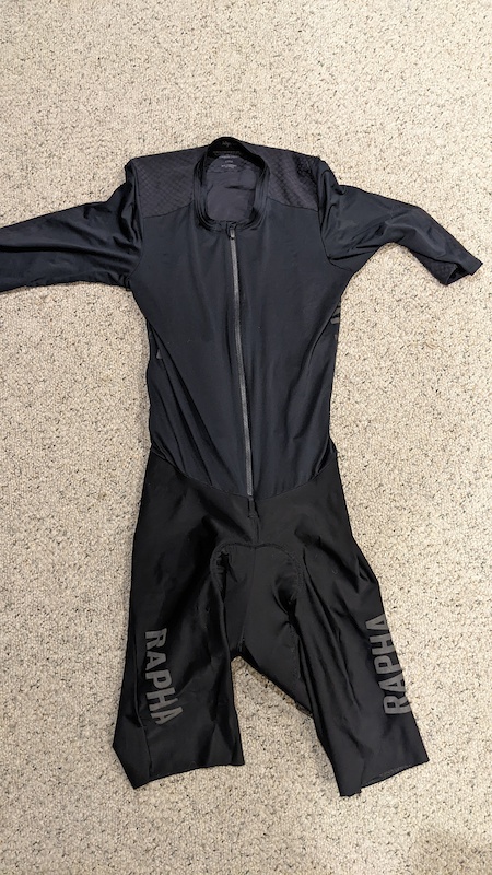 2021 Rapha Pro Team Aerosuit Skin Suit Large Black For Sale