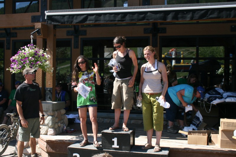 Racers that made the podium at the 2008 Panorama Mad Trapper DH Race