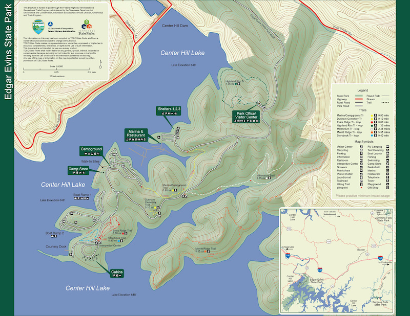 Edgar Evins State Park, Smithville Hiking Trails Trailforks