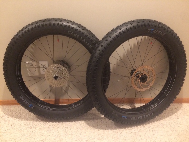2021 HED B.A.D. 26" Fat Bike Wheels w/Terrene Cake Eaters. For Sale