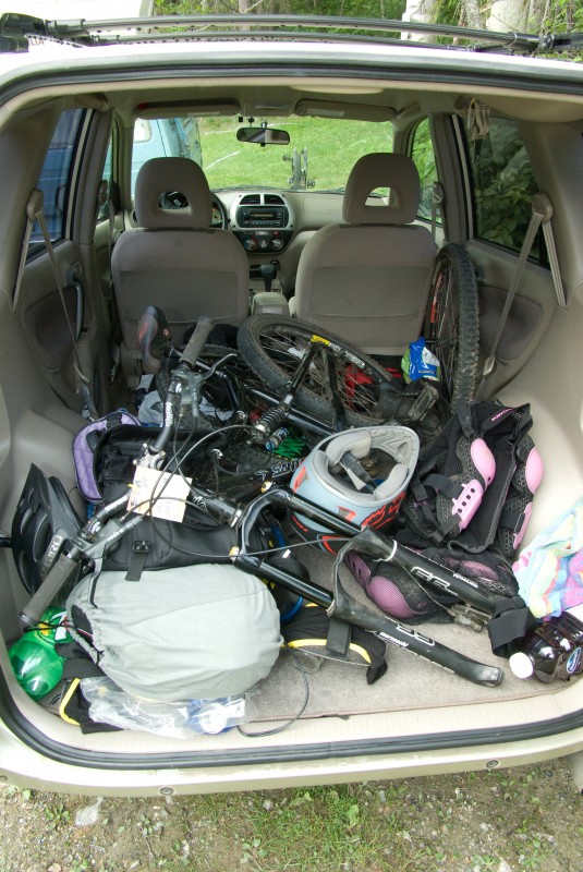Wow to much stuff in that car!
