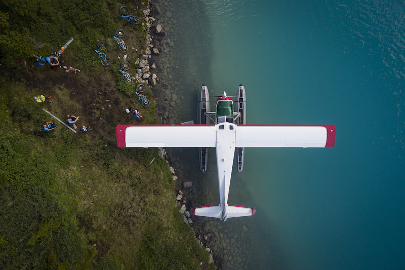 Tyax Adventures' float plane unloads guests in the South Chilcotin Mountains of British Columbia, Canada. - Sterling Lorence Photo