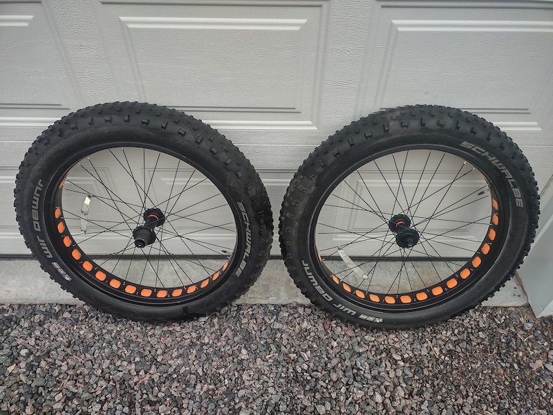 Fat Bike Wheels/Tires 26 x 4.8 on 80mm rims For Sale