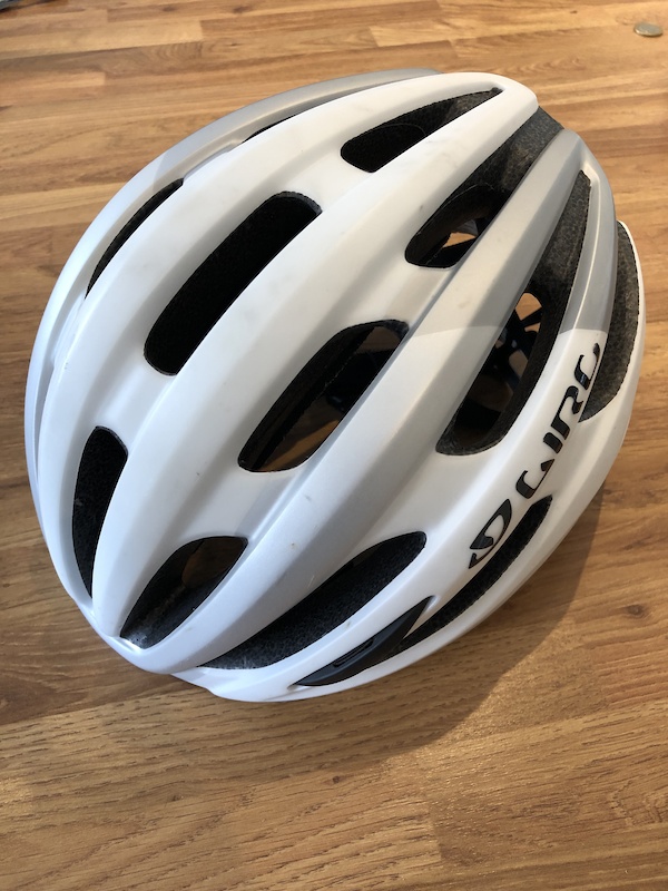 white giro bike helmet