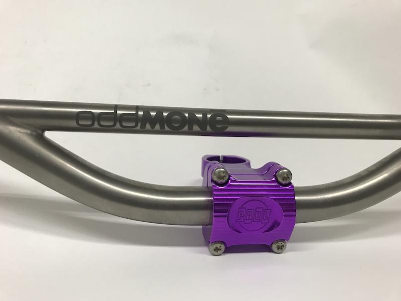 2021 Oddity Ti handlebars 22.2 purple Paul Boxcar stem For Sale