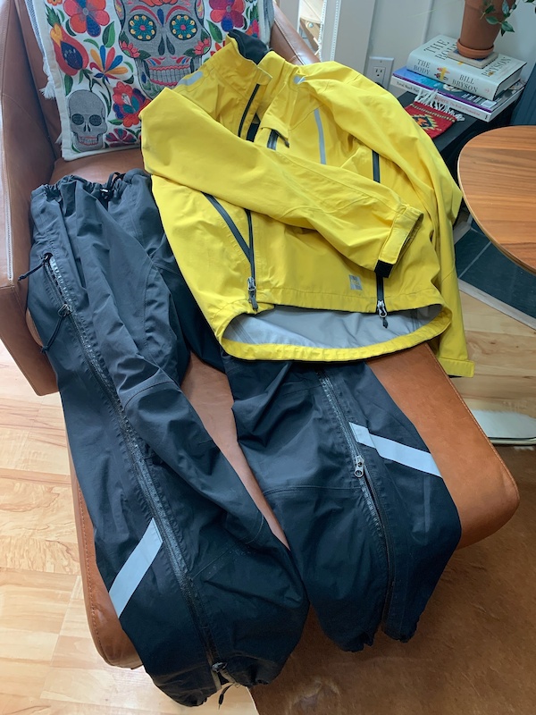 MEC waterproof cycling jacket & pants For Sale