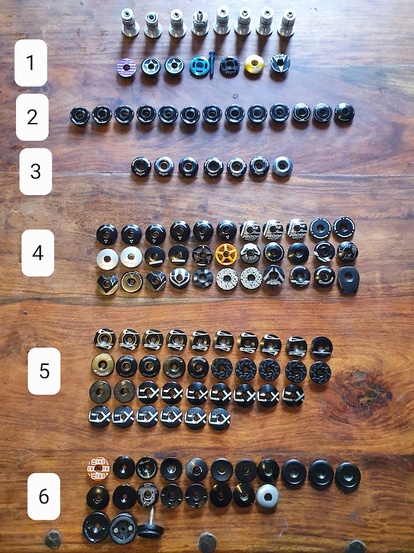 Top Cap Set Ids Various top caps For Sale
