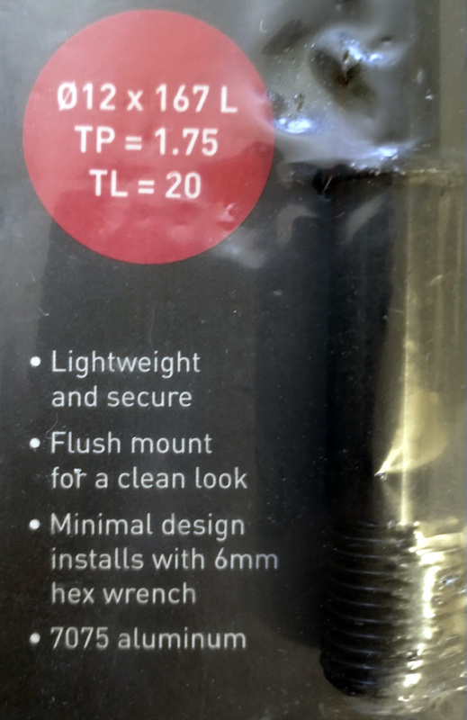 Salsa Deadbolt Ultralight ThruAxle M12 P1.75 L167 TL20 For Sale