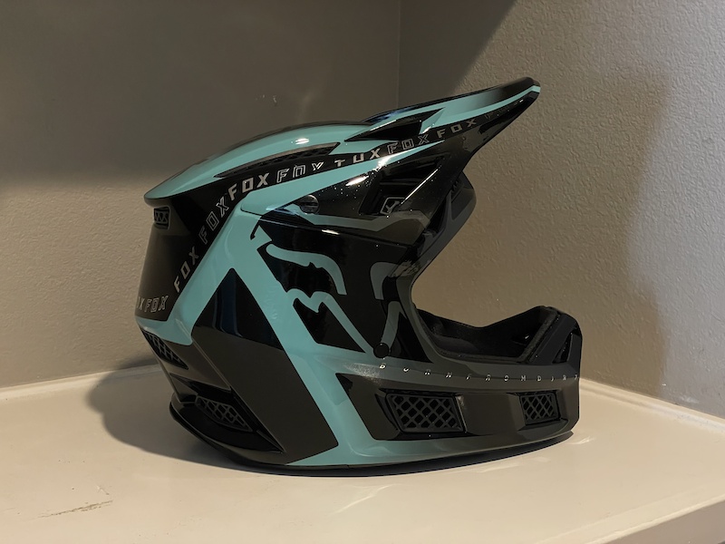 2021 Fox RPC Carbon MIPS - Size Large - Black/Teal For Sale