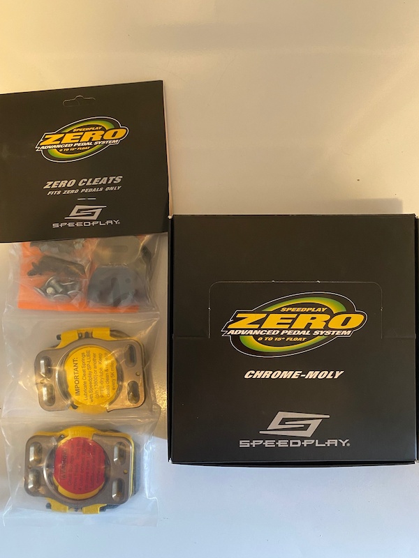 2021 Speedplay Zero Chromoly White pedals with New Cleats For Sale