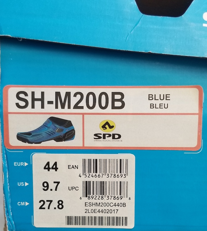 2020 Shimano SH-200B Blue size 44 For Sale