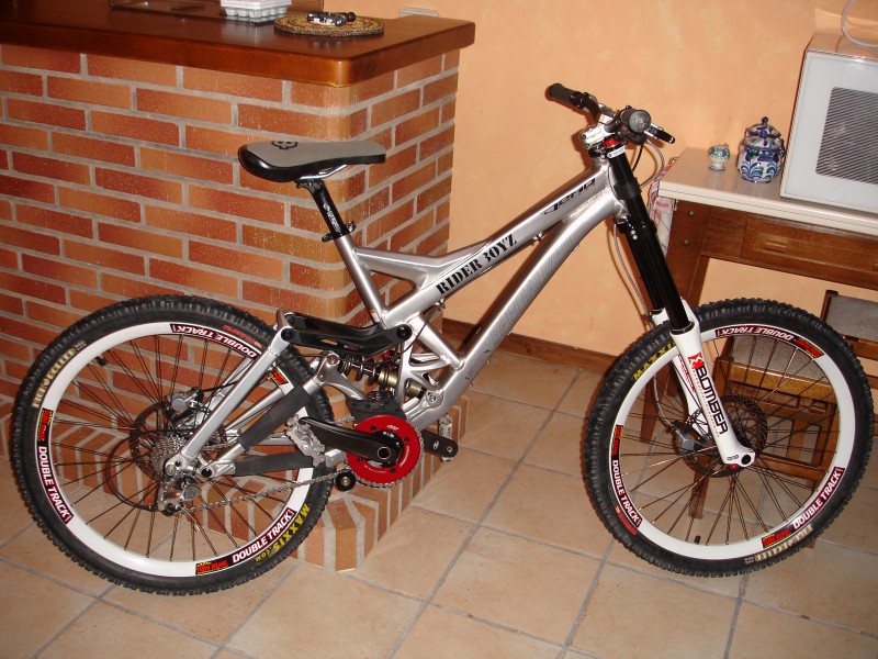 this was my second bike.it was heavy but downhillingit feels like a train at top speed XD