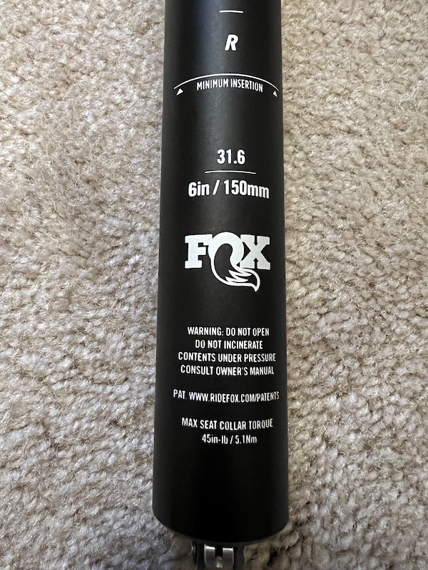 2021 Fox Performance Elite Transfer Dropper Post For Sale